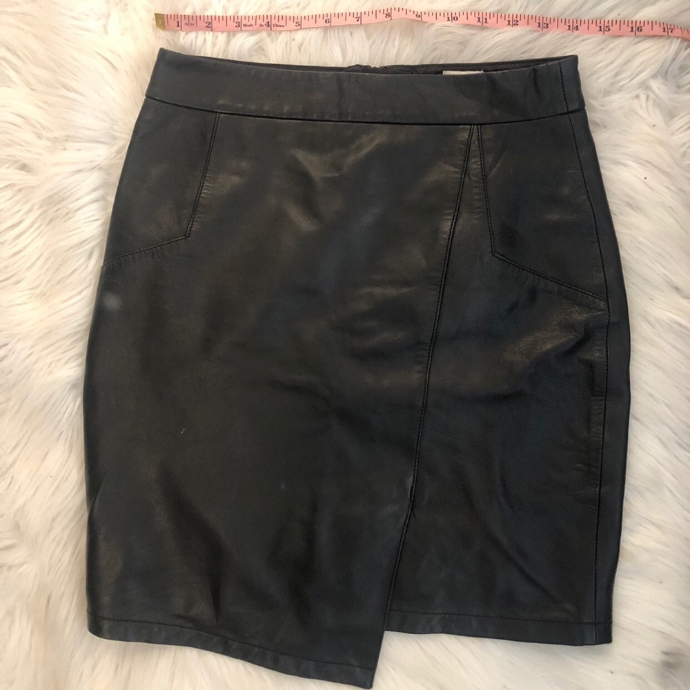 Leather miniskirt